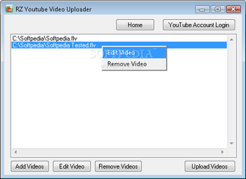 RZ Youtube Videos Uploader screenshot
