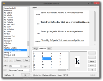 S-soft Font Browser screenshot 2