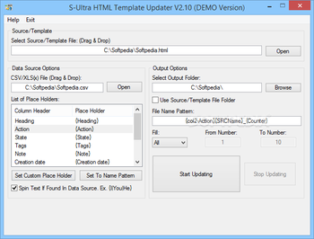 S-Ultra HTML+ Template Updater screenshot