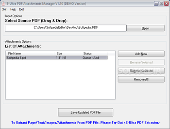 S-Ultra PDF Attachments Manager screenshot
