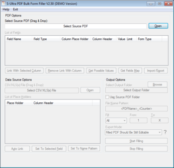 S-Ultra PDF Bulk Form Filler screenshot 4