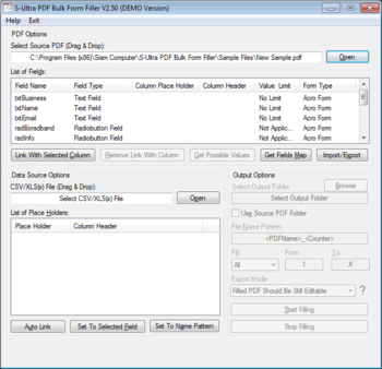 S-Ultra PDF Bulk Form Filler screenshot 5