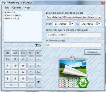 SA Calculator screenshot