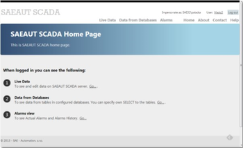 SAEAUT SCADA screenshot