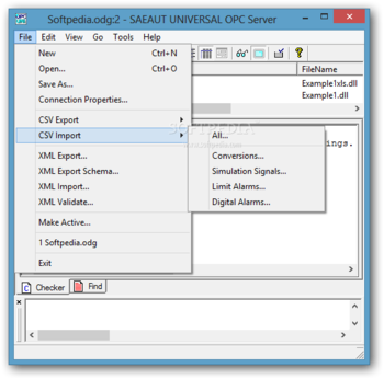 SAEAUT UNIVERSAL OPC Server screenshot 2