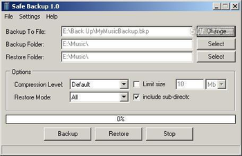 Safe Backup screenshot