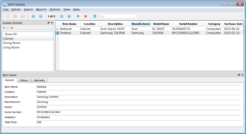 Safe Catalog screenshot
