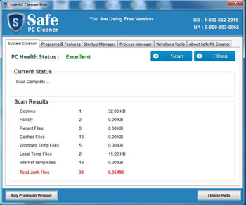 Safe PC Cleaner Free screenshot