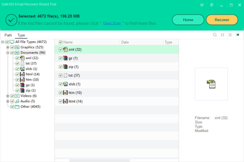 Safe365 Email Recovery Wizard screenshot 4