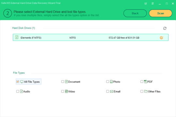 Safe365 External Hard Drive Data Recovery Wizard screenshot 3