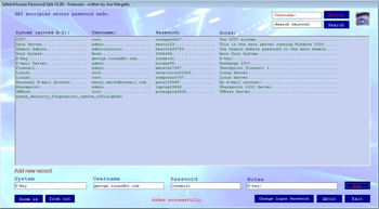 SafeAsHouses Password Safe screenshot