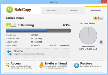 SafeCopy screenshot