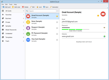 SafeInCloud Password Manager screenshot