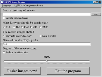 SAFKAS Image Resizer screenshot