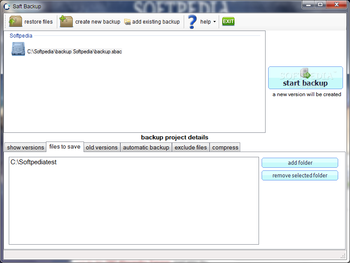 SaftBackup screenshot