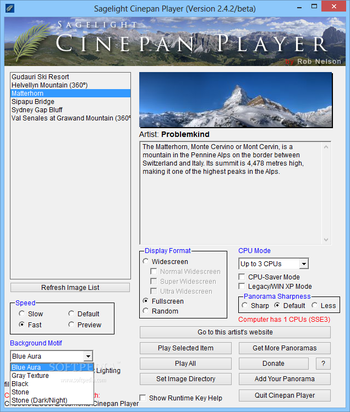 Sagelight Cinepan Player screenshot 3