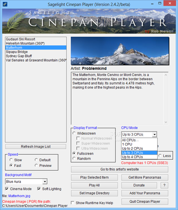 Sagelight Cinepan Player screenshot 4