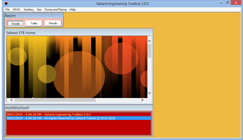 Sahand Engineering Toolbox screenshot