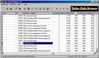 Sales Data Browser screenshot