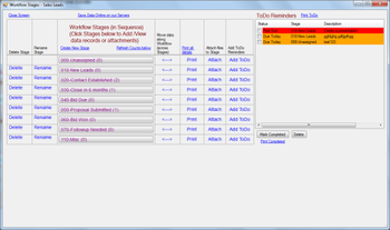 Sales Leads Info Tracking screenshot