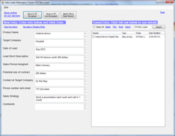 Sales Leads Info Tracking screenshot 2
