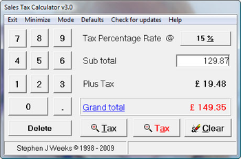 Sales Tax Calculator screenshot