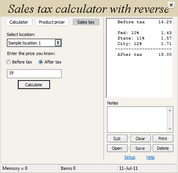 Sales tax calculator with reverse screenshot 3