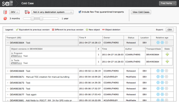 Salt SAP Change Intelligence Software screenshot 2