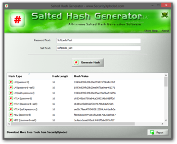 Salted Hash Generator screenshot