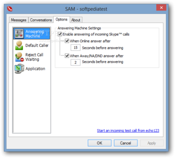SAM - Skype Answering Machine screenshot 2