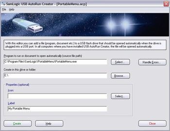 SamLogic USB AutoRun Creator screenshot