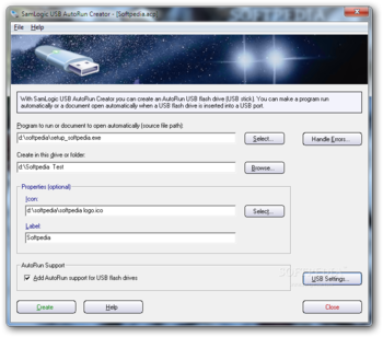 SamLogic USB AutoRun Creator screenshot