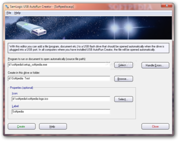 SamLogic USB AutoRun Creator Small Office screenshot
