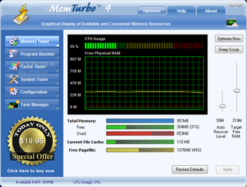 Sammsoft MemTurbo screenshot 2