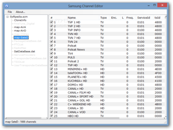 Samsung Channel Editor screenshot