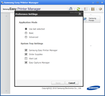 Samsung Easy Printer Manager screenshot