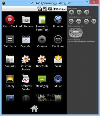 Samsung GALAXY Tab Emulator screenshot 2