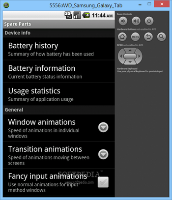 Samsung GALAXY Tab Emulator screenshot 5