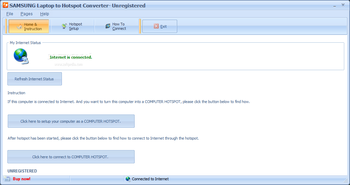SAMSUNG Laptop to Hotspot Converter screenshot