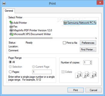 Samsung Network PC Fax screenshot