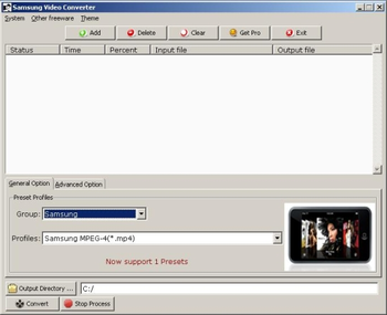 Samsung Video Converter screenshot