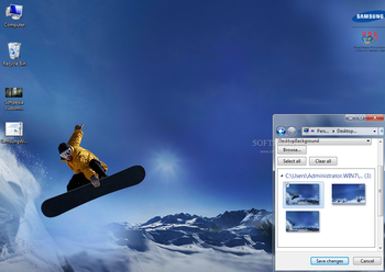 Samsung Winter Sports Theme screenshot