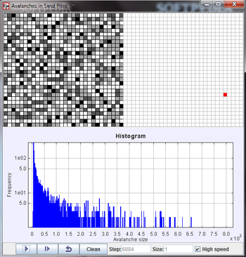 Sand Pile Avalanche Model screenshot