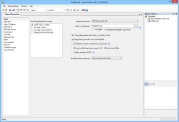 Sandcastle Help File Builder screenshot