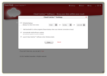 SanDisk Cloud Catcher screenshot 2