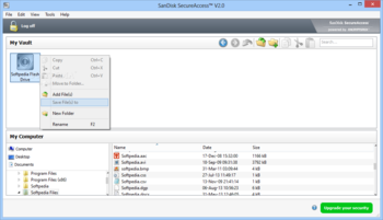 SanDisk SecureAccess screenshot 2
