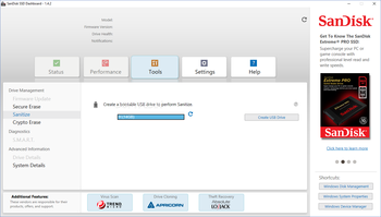 SanDisk SSD Dashboard screenshot 3