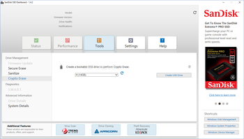 SanDisk SSD Dashboard screenshot 4