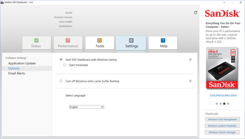 SanDisk SSD Dashboard screenshot 5