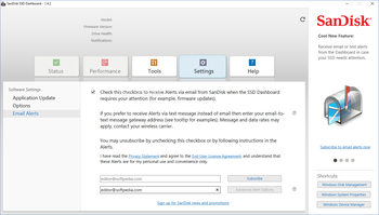 SanDisk SSD Dashboard screenshot 6